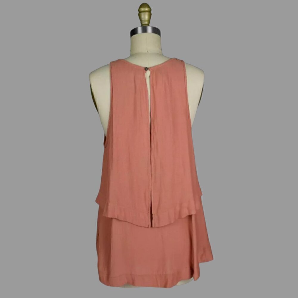 FREE PEOPLE LAYERS IN LOVE DARK APRICOT TUNIC TOP - Picture 4 of 7